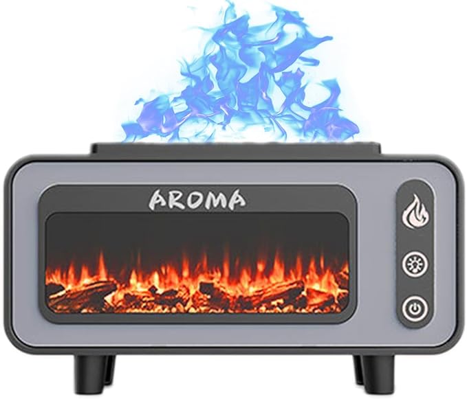 Humidifiers For Bedroom, Fireplace Fire Aromatherapy Diffuser | 200Ml USB Quiet Humidifier With Lightweight For Discovering Basement Bathroom Spa Tent Hotel Living Room Room - Image 8