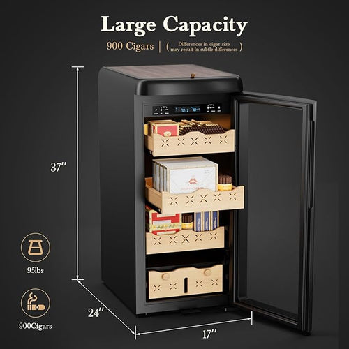 115L Intelligent Temperature & Humidity Adjustable Electronic Cabinet, 900 Counts Large Capacity, Digital LCD Display,Stainless Steel Lockable Cabinet - Image 2