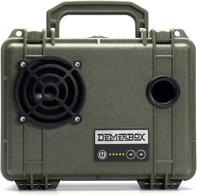 DemerBox: Waterproof, Portable, and Rugged Outdoor Bluetooth Speakers. Loud Sound, 40+ hr Battery Life, Dry Box + USB Charging, Multi-Pairing Party Mode. Built to Last + Fully Serviceable (Green DB1) by DemerBox