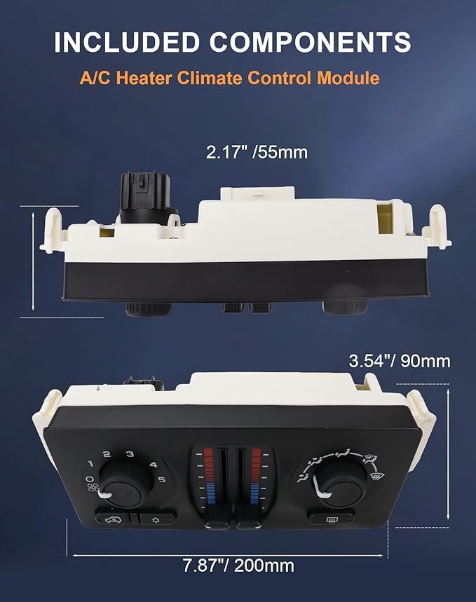 Flecto Climate Control Module Compatible with 2003 2007 GM Vehicles Replacement AC Control Panel Replaces OEM Part 599-210XD Easy Installation and Durable Build - Image 6