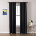 ChrisDowa Blackout Curtains 72 inches Long for Bedroom - 2 Panels Set Grommet Thermal Insulated Room Darkening Curtains for Living Room (Black, 42 x 72 Inch) by ChrisDowa