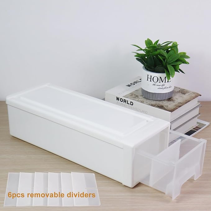 Toploader Storage Box, Trading Card Storage Box with 6 Dividers, Hard Plastic Box for Top Loaders, Sports Card Storage Case, Large for 200 Toploaders or 1200 Cards (16 x 6.1 x 4.45 in) - Image 5