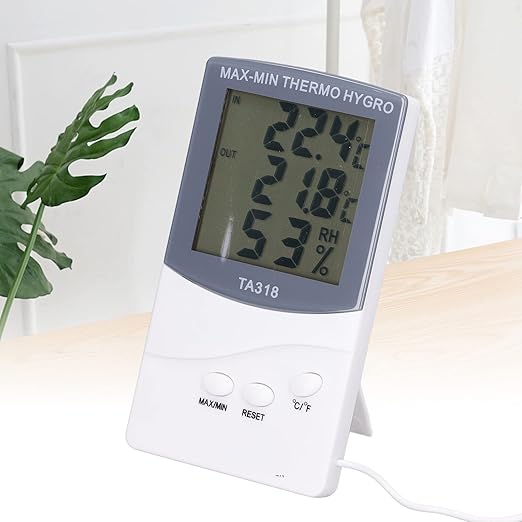 Indoor Outdoor Thermometer, Accurate Digital Hygrometer Indoor Thermometer Humidity Meter with Probe, Large Screen Temperature Humidity Monitor for Home, Office, Garden - Image 3