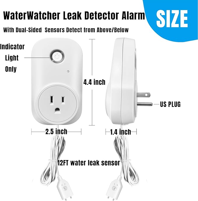 Smart Overflow Detection Sensor - Water Overflow Alarm with Real-Time Alerts for Home, Office & Basement Protection - Image 2