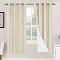 H.VERSAILTEX 100% Blackout Curtains for Bedroom Thermal Insulated Linen Textured Curtains Heat and Full Light Blocking Drapes Living Room Curtains 2 Panel Sets, Bleached Sand, 52x72 Inch by HVERSAILTEX