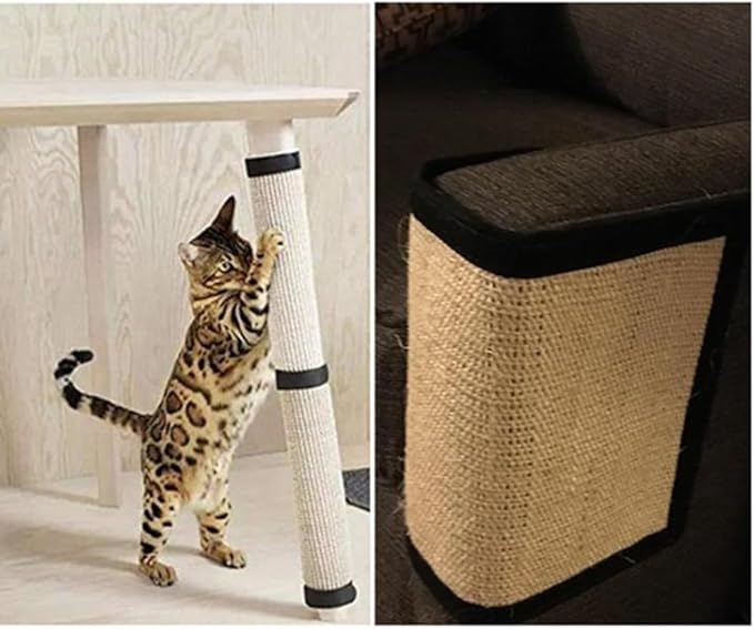 Cat Scratch pad Sofa Protector, Natural sisal Sofa Protector, Anti Scratch pad Furniture Protector, Sofa Protector, Bed Furniture Corner Protector, and Anti Scratch Protector (15.7"×11.8”-S) - Image 4
