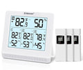 Geevon Indoor Outdoor Thermometer Wireless with 3 Remote Sensors, Digital Hygrometer Thermometer, Temperature Gauge Humidity Monitor with Backlight, 200FT/60M Transmission Range by GEEVON