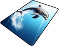 Shag Carpet - Dolphins Design Printing Anti-Slip Backing Area Rugs Stain Resistant Washable Accent Rugs Non Shedding Floor Carpet for Living Room Bedroom, 78 x 96 Inch by Snarena