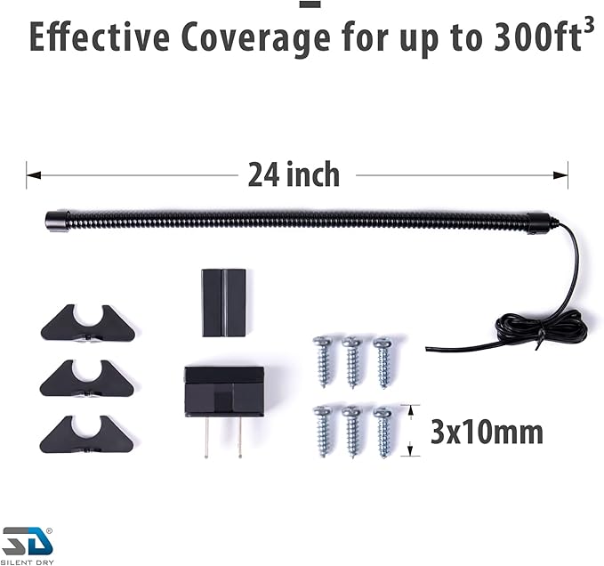 Bendable Gun Safe Dehumidifier Tube, Simple Operate to Humidity Control and Rust Prevent, UL Approved, 24 inches - Image 3