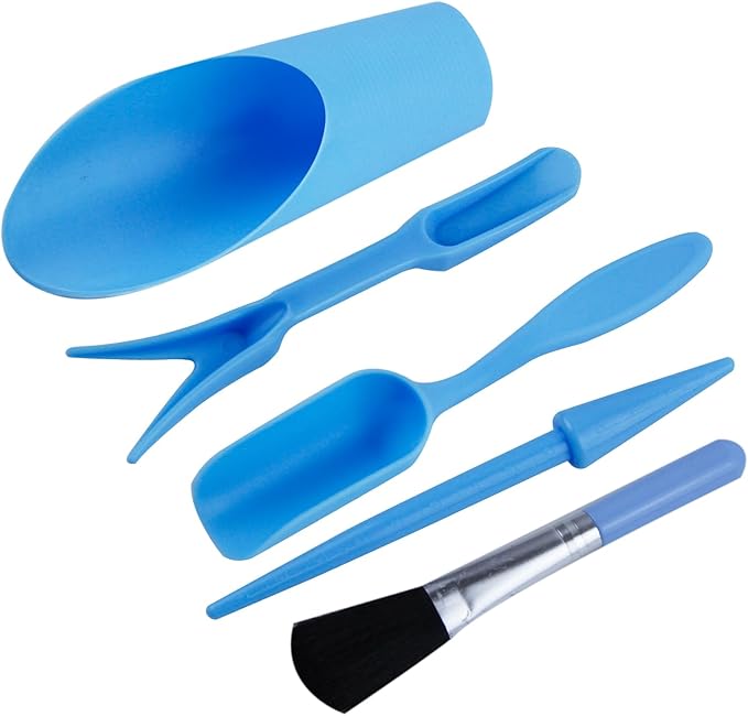 5 Pcs Mini Garden Tool Set Hand Tools Succulent Tools Transplanting Tools Set Succulent Care Plastic Kit Bonsai Potting Soil Indoor for Succulent Miniature Plant Gardening for Flower Planting by Unknown