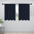 Easy-Going Rod Pocket Blackout Curtains for Bedroom, Room Darkening Window Curtains for Living Room, Thermal Insulated Noise Reduction Solid Window Drapes, 2 Panels(42x36 in, Navy) by Easy-Going