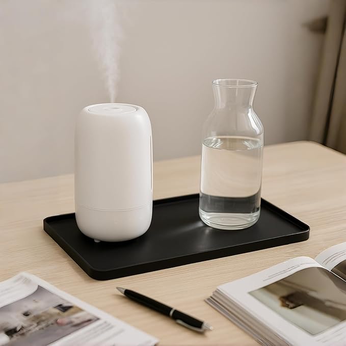 Silicone Drip Mat for Humidifiers, 19x19 Square Raised Edge Drips Tray Compatible with Vicks, Dreo Levoit, Homvana, Rosekm Humidifier, Protects Carpet & Floors from Leaking - Image 3