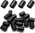 24 Pcs Round Rubber End Caps, 4/5" (20mm) ID Vinyl Flexible Screw Thread Protectors, Black Bolt End Caps for Metal Tubing Rod Bolt by Bonsicoky