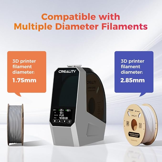 2025 New Creality Space PI Filament Dryer, 3D Printer Filament Dryer Box with 360° Heating, Upgraded Filament Dehydrator Storage Box Support Nylon ABS PETG PLA TPU 1.75/2.85mm - Image 7
