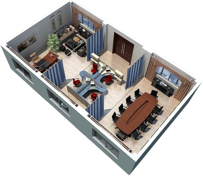 RYB HOME Room Divider Curtains - Blackout Window Curtains Privacy Wall Divider Screens Sound Proof for Living Room Bedroom Patio Sliding Door Basement, 1 Panel, Stone Blue, 60 x 108 inches Long - Image 6