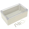 ABS Plastic Junction Box, Dustproof Waterproof IP65 Electrical Box - Universal Project Enclosure Grey, with PC Transparent/Clear Cover 7.9"x4.7"x2.9"(200mm x 120mm x 75mm) by AWCLUB