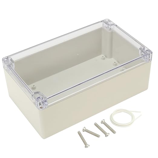 ABS Plastic Junction Box, Dustproof Waterproof IP65 Electrical Box - Universal Project Enclosure Grey, with PC Transparent/Clear Cover 7.9"x4.7"x2.9"(200mm x 120mm x 75mm) by AWCLUB