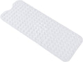 Anti-Slip Bathtub Shower mat, 39.3×15.7 inch（Approximately 100 × 40cm） Soft Oversized Machine Washable Non-Slip Bathtub mat with Drainage Holes, Bathroom Floor Suction Cup.（1-Opaque White） by ERASILKEN-X