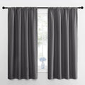 NICETOWN Blackout Curtains Panels for Bedroom - Thermal Insulated Rod Pocket Window Blackout Drapes/Draperies for Living Room (2 Panels, W42 x L63 inches, Grey) by NICETOWN