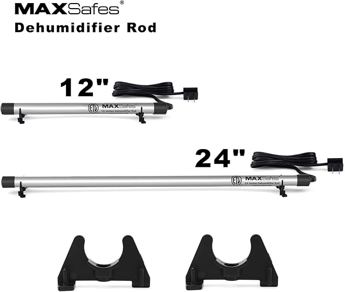 Gun Safe Dehumidifier Rod, Dry Rod - Easy Installation Plug-in Electric Dehumidifier Eliminates Moisture for Gun Safes & Cabinets, ETL Approved (12in) - Image 2