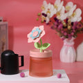 Gardenia Desktop Humidifier for Bedroom, Quiet Cool Mist Humidifier with Diffuser and LED Night Light, Auto Shut-Off, 260 ML Portable Humidifier for Car Outdoor, Home, Indoor, Nursery, Plant (Pink) by Riecin