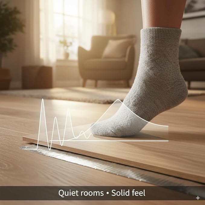 Silver Pad 200, EVA 2mm Underlayment with Silver Film – Sound Reduction, Cold Block, Moisture Barrier for Laminate, Engineered Wood & Vinyl Flooring (No Attached Pad), 200 Sqft Roll, - Image 6