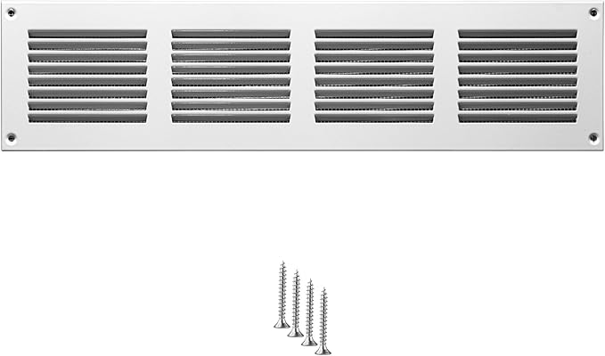14x2 Vent Cover (Duct Opening) - White HVAC Return Air Grille for Wall and Ceiling - Metal AC Vent Cover with Mesh - Rectangular Ventilation Register - External Dimensions: 15.75" W x 3.94" H by TURvent