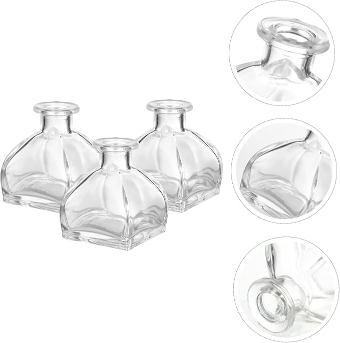 Veemoon Essential Oil Diffuser Bottles Set of 3 Fragrance Release Glass Jars for Home Office Party Wedding Spa Bathroom - Image 5