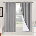 H.VERSAILTEX Linen Blackout Curtains 72 Inches Long 100% Blackout Thermal Insulated Textured Linen Look Curtain Draperies Anti-Rust Grommet, Energy Saving with White Liner, 2 Panels, Dove Gray by HVERSAILTEX