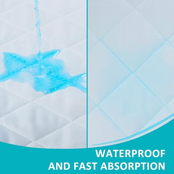 KANECH Bed Pads Washable Waterproof , 44"x52" (1 Pack) - Heavy Absorbency Reusable Incontinence Underpads for Adults, Elderly, Kids & Pets - Quick Drying Mattress Protector for Bed, Sofa, Floor - Image 4