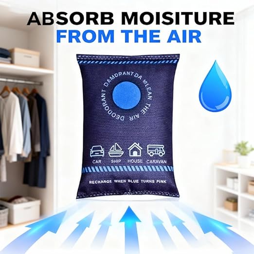 5-Pack Reusable Dehumidifier Bags, 100g Rechargeable Desiccant Packs for Moisture Absorption, Fits Car Truck RV Closet Basement Toolbox - Image 2