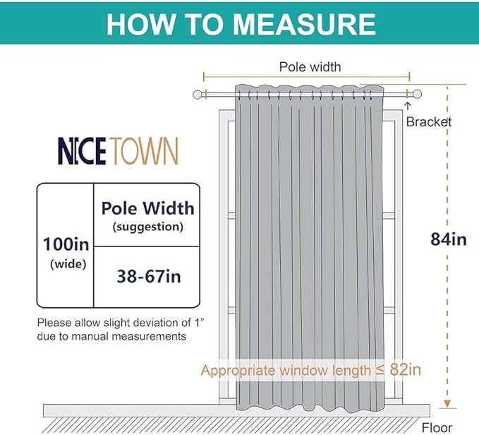 NICETOWN Total Shade Patio Door Curtain, Heavy-Duty Full Light Shading Sliding Door Drape Room Divider Curtain, Vertical Blind for Window（Teal Blue, 1 Panel, 100 inches Wide x 84 inches Long - Image 7