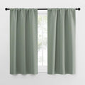 NICETOWN Window Curtains Blackout Drapes - Thermal Insulated Solid Rod Pocket Blackout Curtains/Draperies for Living Room (Greyish Green, One Pair, 34 by 54-Inch) by NICETOWN