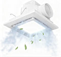 9.4" Quiet Bathroom Exhaust Fan with Led Lights, 110 CFM Whisper 1.0 sone, Ceiling 8"x8" Opening Square Panel Vent, Extractor for Ventilation, Garage, Basement, by Wuzno
