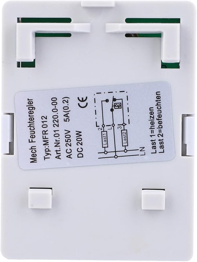 Dioche Mechanical Humidity Controller Mechanical Humidity Controller - Hygrostat for Effective Regulation in TV Cabinets - HighQuality PC Material - Supports 12-250V (MFR012) - Image 8