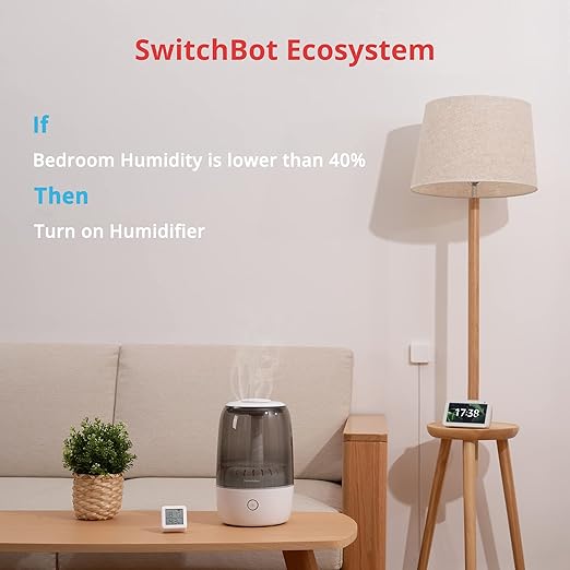 SwitchBot Room Thermometer Hygrometer Indoor, Bluetooth Digital Temperature Monitor with Free Data Storage, Dewpoint/VPD/Absolute Humidity, Hygrometer Indoor Humidity Meter, Thermometer for Home - Image 7
