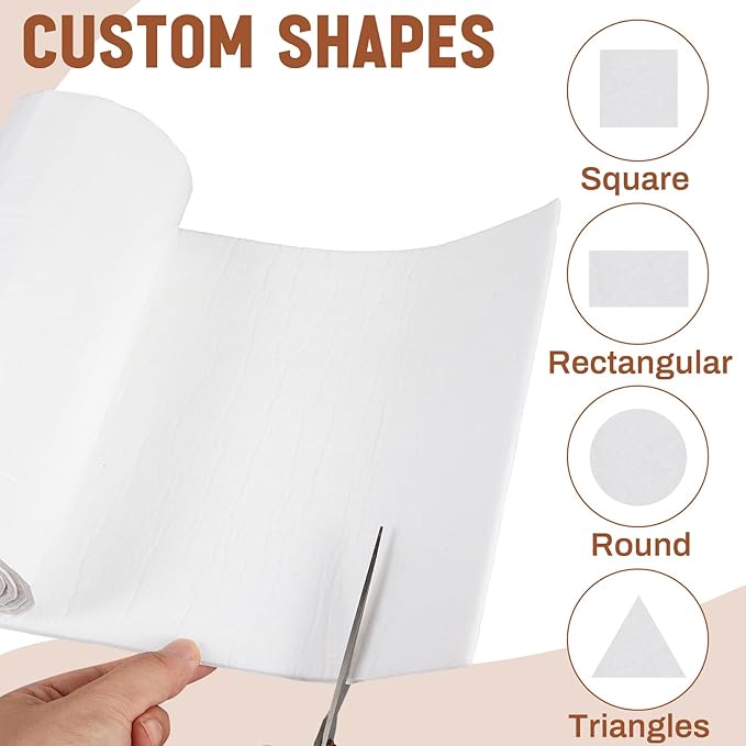 Large Felt Furniture Pads 8 x 60 Inch Non Slip Self Adhesive Heavy Duty Cuttable Strip Roll Felt Sheet Tape for Protecting Hardwood Floors Chair Wall, White - Image 4