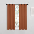 NICETOWN Burnt Orange Window Curtains Blackout Drapes, Thermal Insulated Solid Grommet Blackout Curtains/Draperies for Living Room (1 Pair, 29 by 45 inches) by NICETOWN