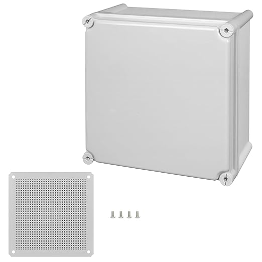 Junction Box，11"x 11"x 5.1" Outdoor Electrical Box with Mounting Plate, IP67 Dustproof Waterproof ABS Plastic Project Box, DIY Electrical Enclosure Gray (280x 280x 130 mm) - Image 7