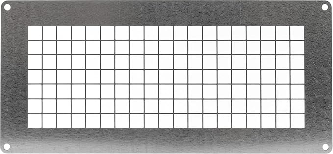 Repa Market 10" x 5" Inch Galvanized Steel Rectangular Crawl Space Vent Grid - Inlet Outlet Ventilation Guard - Universal Metal Air Supply Exhaust Protection Mesh - Durable Duct Grille by RepaMarket
