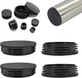 4" (100mm) Plastic Hole Plugs Black -Round Chair Leg Caps, Flush Mount Pipe Plugs, Tubing End Caps for Metal&Wood Legs Tube, Outdoor Furniture Feet caps & Table Plastic Plugs, 4 PCS by EASYEAH