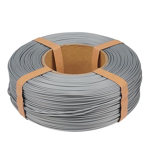 Inland V2 PLA PRO (PLA+) 3D Printer Filament Refill, 1.75mm Spooless Filament, Dimensional Accuracy +/- 0.03mm, 1KG (2.2lbs) Silver Refill for Inland Reusable Spools, Bambu Lab Compatible - Image 6