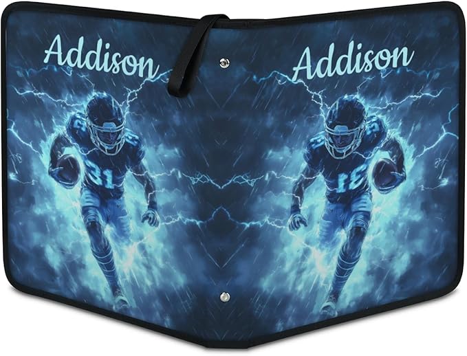 Custom Hockey Card Binder, 9-Pocket Trading Card Binder, Personalized Card Holder Fits 900 Cards with 50 Sleeves, Storage Album Case for TCG, MTG, Sports Cards - Image 2