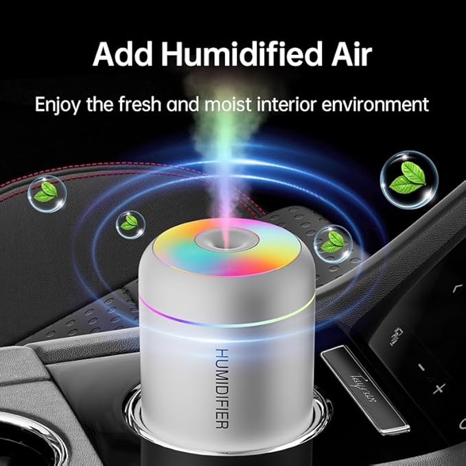 180ml Portable Small Humidifier with Colorful LED Night Light, USB Personal Desktop Humidifier for Car Home Office Travel, Auto Shut-Off, 2 Mist Modes, Super Quiet - Image 5