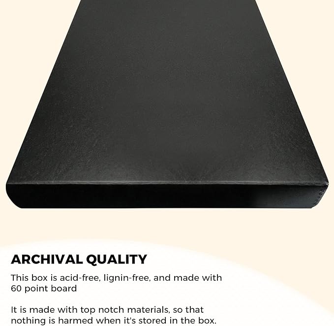 Golden State Art, Archival Folio Storage Box 18x24, Clamshell Design with Metal Edge, Preserve And Store Photos Documents Cards Prints Arts Crafts DIY, Black - Image 8