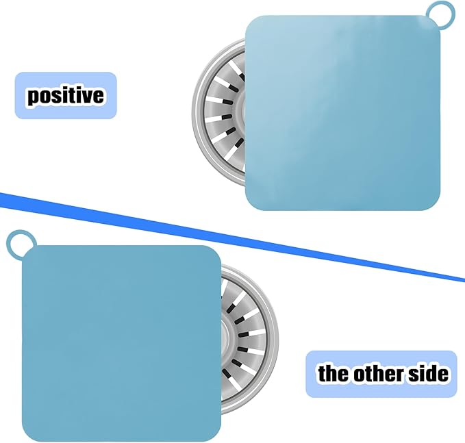 Yinkin 6 Pcs Drain Covers to Keep Bugs Out Silicone Shower Floor Tub Stoppers Bathtub Drain Stoppers Sewer Anti-Odor Mats Deodorizing Plugs for Bathroom(6 x 6 Inch,Square,Blue, Yellow and White) - Image 3