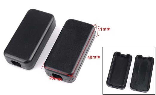YXQ 40mmx20mmx11mm Power Project Enclose Case Junction Box Waterproof Small Engineering Wire Switch Plastic Black, 12-Pack - Image 2