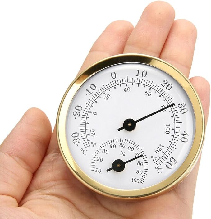 TEAMWILL Mini Analog Thermometer Hygrometer Humidity Meter Room Indoor Temperature, 2 in 1 Indoor Outdoor Temperature Humidity Monitor Gauge (8) - Image 7