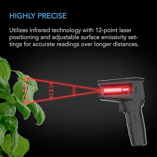 AC Infinity VPD Thermometer, Handheld Environmental Monitor, Captures Leaf VPD and Temperature, Calibrates Smart Controllers, Precision Infrared Range for Plants, Grow Tents, Greenhouses, Terrariums - Image 4