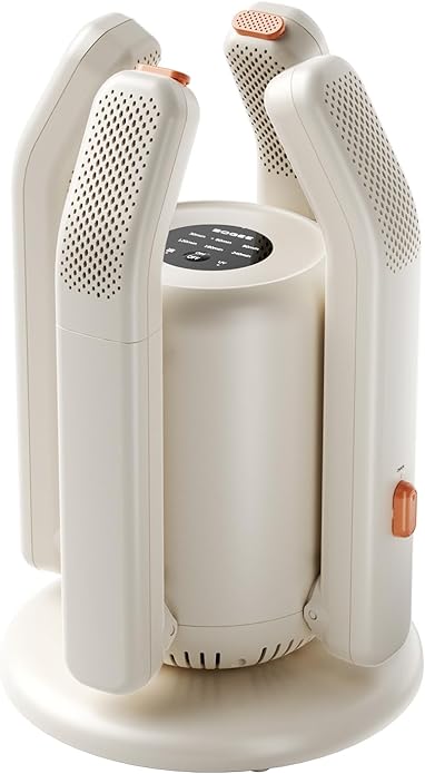 Boot Dryer, Shoe Dryer for Work Boots and Gloves, 4 Tubes with Timer, Rose Salt Remove Odor, Quiet Portable Shoe Dryer, Suitable for Ski Boots, Shoes, Gloves, Socks & Hats, Ivory - Image 7
